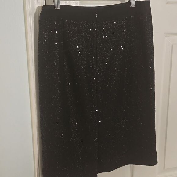 Boden Black Sequin Pencil Skirt Cocktail - Picture 3 of 6
